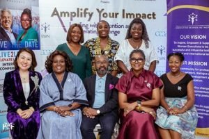 Ghanaian business leaders collaborating in a meeting